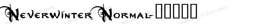 Neverwinter Normal字体转换